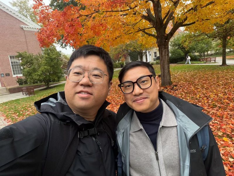 Edward and Alex Chen on a campus visit