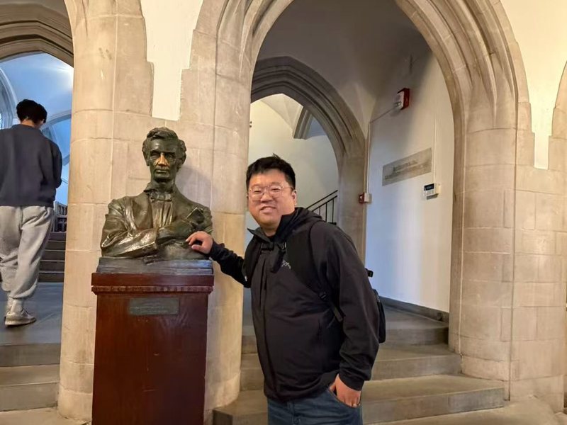Edward on a campus visit